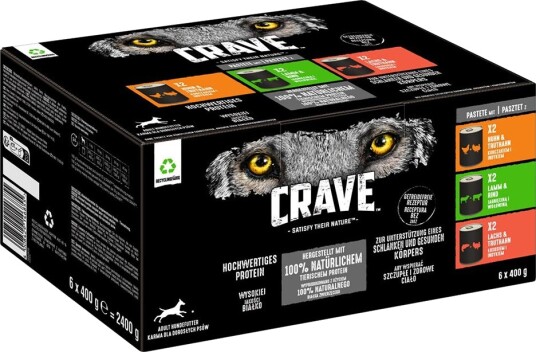 Crave Våtfôr Adult Blandet Pakke 6 X 400 G