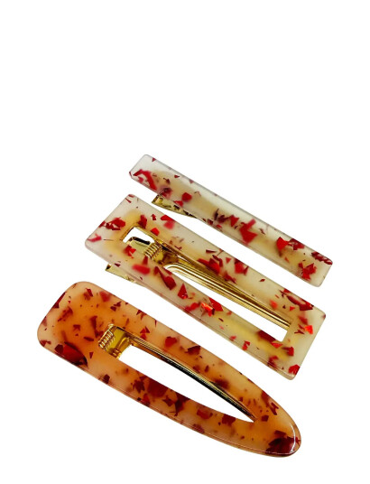Pipol"s Bazaar Betsy Hair Clip 3 Pcs Red Spot Red ONE SIZE Pipol"s Bazaar Betsy Hair Clip 3 Pcs Red Spot Red ONE SIZE