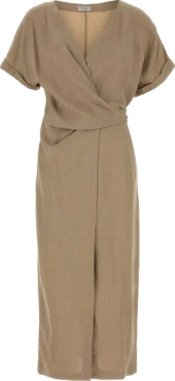 Brunello Cucinelli Dame Kjoler Beige L,