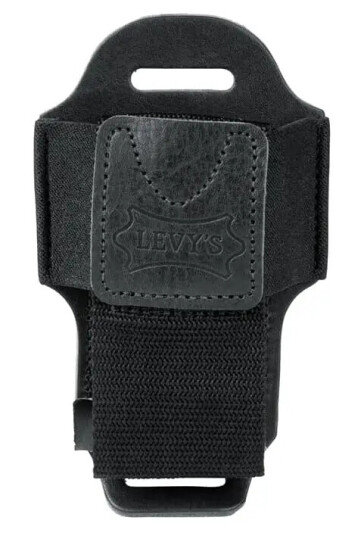 Levy"s MM14 BLK Wireless Bodypack Holder Black Leather