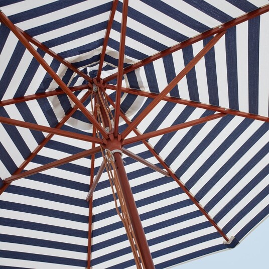 Skagerak Messina Parasoll Ø270 Cm Dark Blue Stripes