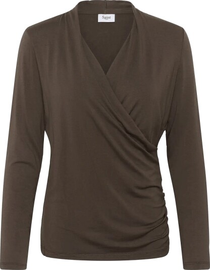 Saint Tropez Viggasz Wrap Blouse MULCH L