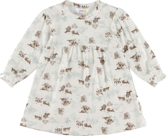 Joha Kjole Ull Off White m. Naturlig Joha 120 Kjole Brun Hvit