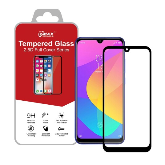 VMAX skjermbeskytter Xiaomi MI A3 Svart, herdet glass