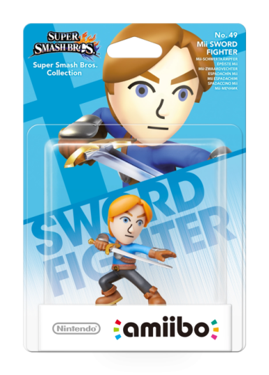 Amiibo - No. 49 Mii Sword Fighter Super Smash Bros Amiibo - No. 49 Mii Sword Fighter Super Smash Bros