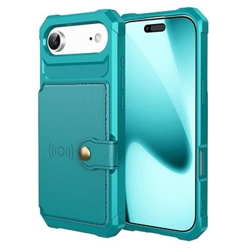 iPhone Air TPU deksel med kortholder   Turkis