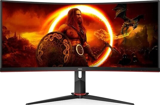 AOC G2 CU34G2XP 34" Buet Gaming-Skjerm 180Hz WQHD VA Svart