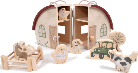FILIBABBA My wooden farm house with animals FI-02777