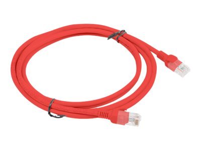 Lanberg Koblingskabel Rj-45 Hann Til Rj-45 Hann 2 M Utp Cat 6 Formstøpt Flertrådet Uten Hindringer Rød Ral 3017