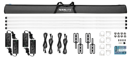 Nanlite PavoTube II 60XR 4-Light Kit-S 220cm 4x LED tubelys med internt batteri