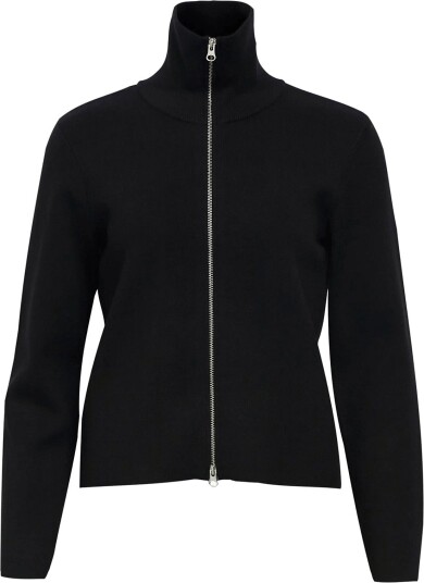 Object Objreynard L/S Re Zip Cardigan Noos Black M