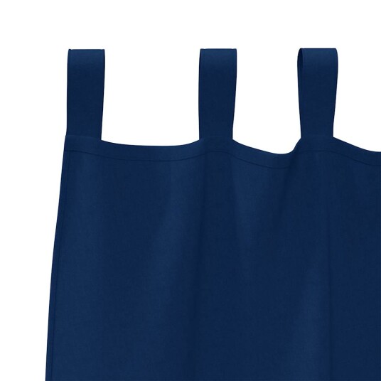 Gardiner med gardiner 2 pcs Mørkblå 225 x 140 cm Polyester