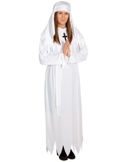 Ghost Nun Hvit Nonne Kostyme til Dame Ghost Nun Hvit Nonne Kostyme til Dame