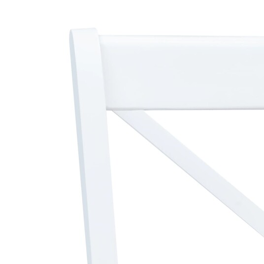 vidaXL Spisestoler 2 stk hvit og lys heltre gummitre vidaXL Spisestoler 2 stk hvit og lys heltre gummitre