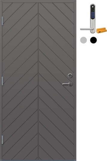Ytterdør Bygg1 Gol med Yale Doorman Classic Home