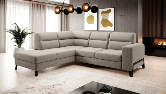 Anglika Sofa m. Sjeselong 4 seters   Beige
