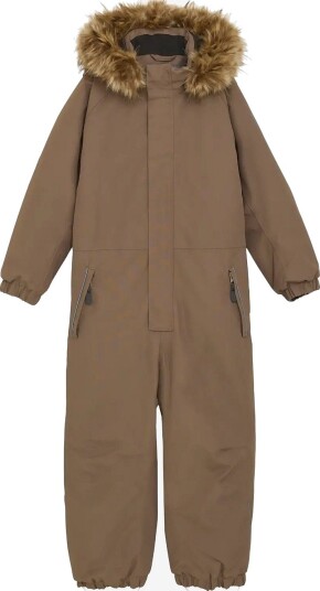 Color Kids Coverall W. Fake Fur FOSSIL 116