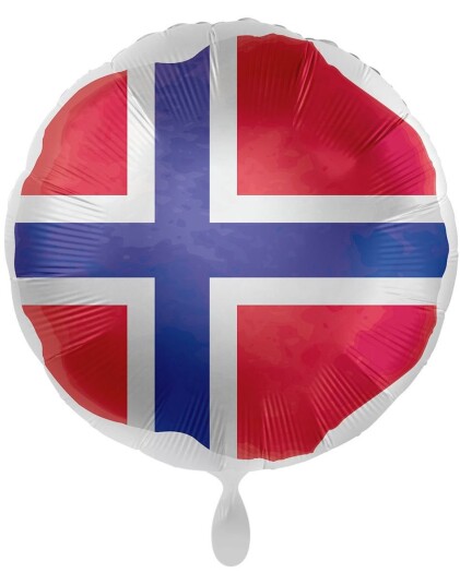 Folieballong 43 cm Norsk Flagg