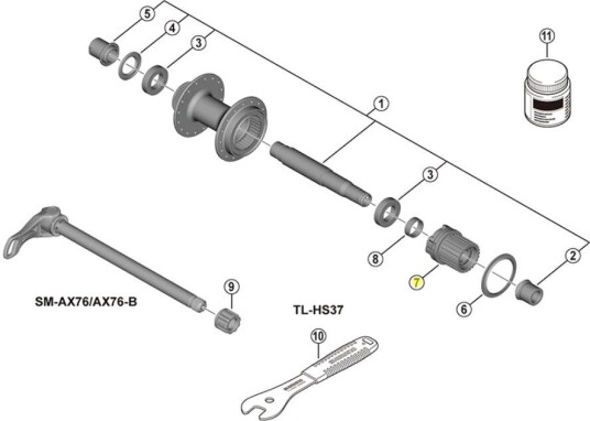 Shimano Fh-M410 Micro Spline Boss