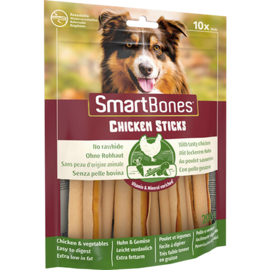 SmartBones® Kylling Sticks 5-pakning - Hundesnacks med Grønnsaker