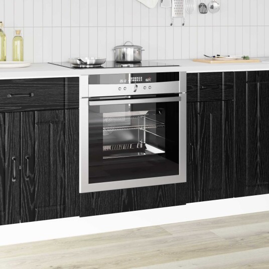 vidaXL Ovnskap LUCCA Svart eik 60 x 46 x 81,5 cm Konstruert tre vidaXL Ovnskap LUCCA Svart eik 60 x 46 x 81,5 cm Konstruert tre