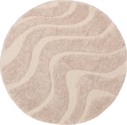 Runde tepper Bonnie Natural Cotton Shaggy beige Størrelse: Ø 160 cm
