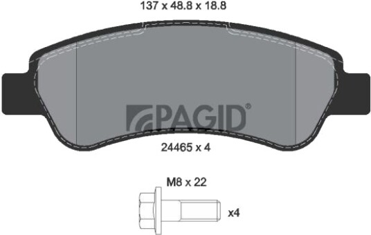 PAGID T1655N Bremseklosser