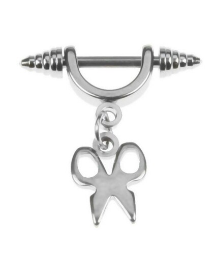 Body Art Scissor Silver Tragus/Helix Strl 1.2 x 6 mm