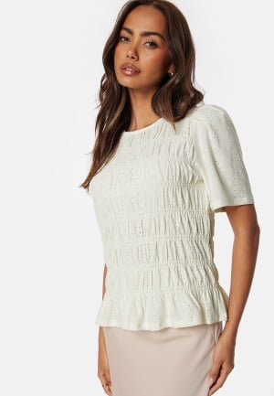 Happy Holly Wilima Short Sleeve Top Offwhite 40/42