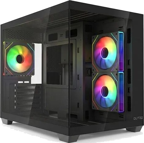 DUTZO C250 Panorama ARGB PC-kabinett Svart C250_PTG_ARGB-B