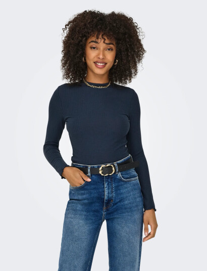 ONLY Onlemma L/S High Neck Top Noos Jrs - Navy - XS
