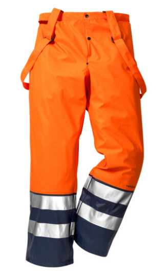 Fristads Regnbyxa 2625 Rs, Klass 2 Varsel Orange/marinblå Xl