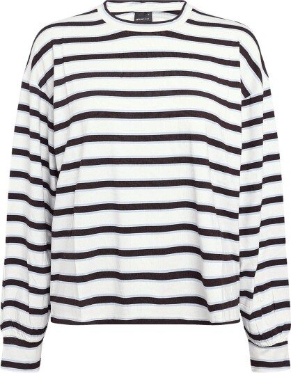 Gina Tricot Oversized Pyjamas Top BROWN/BLUE STRIPE M