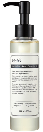 Klairs Gentle Black Fresh Cleansing Oil 150 ml Ansiktsrens