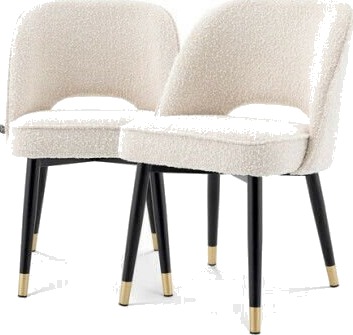 Cliff spisestoler bouclé cream 2 pk Cliff spisestoler bouclé cream 2 pk
