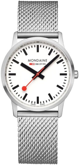 Mondaine Dameklokke A400.30351.16SBZ Simply Elegant Hvit/Stål Ø36 mm