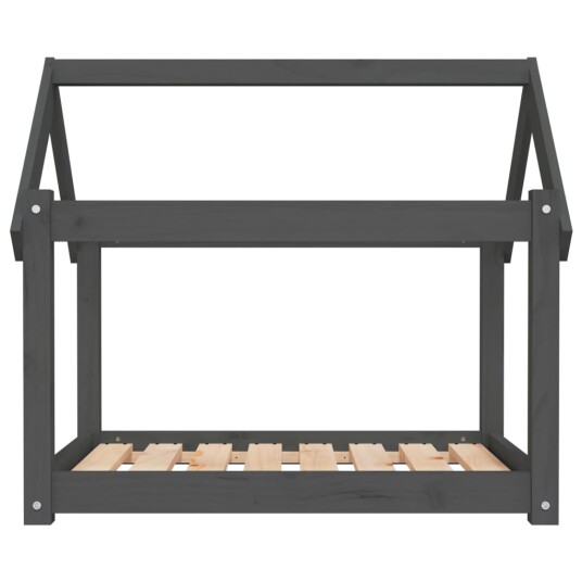Vidaxl Hundeseng Grå 81X60X70 cm Heltre Furu