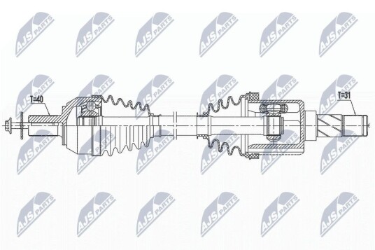 Nty Drivaksel NTY NPW VV 146 Nty Drivaksel NTY NPW VV 146
