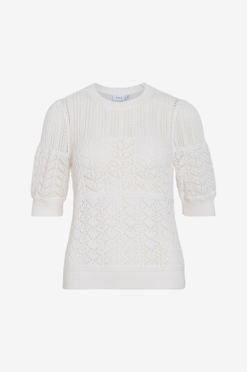 Vila Topp viNya O neck 2 4 Knit Top Hvit