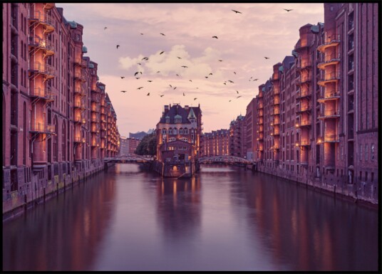 Historic Canal Twilight Plakat / 100x150