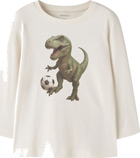 Name It Genser NmmVoto Antique White/Dino Fotball Name It 5 år (110) Genser Beige Hvit
