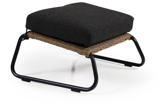 Brafab Midway fotskammel Natur twist med svart pute 67 x 54 cm Natur Brafab Midway fotskammel Natur twist med svart pute 67 x 54 cm Natur
