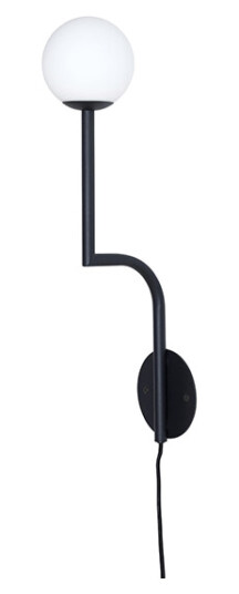 Pholc MOBIL 46 Vegglampe Sort/Opal Hardwired Pholc MOBIL 46 Vegglampe Sort/Opal Hardwired