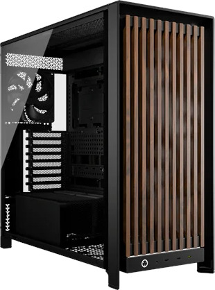 Corsair 5000D Wood RS Miditower Kabinett med Tempered Glass Svart Corsair 5000D Wood RS Miditower Kabinett med Tempered Glass Svart