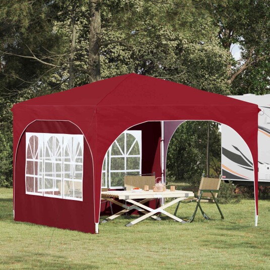 vidaXL Pop up Festtelt 290 x 290 x 245 cm Burgunder