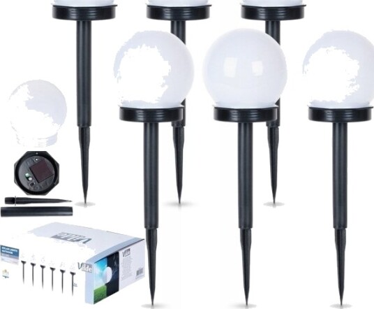 Vilde Solcelle Hage Led Lamper Nedstikk 33,5 Cm 6 Stk