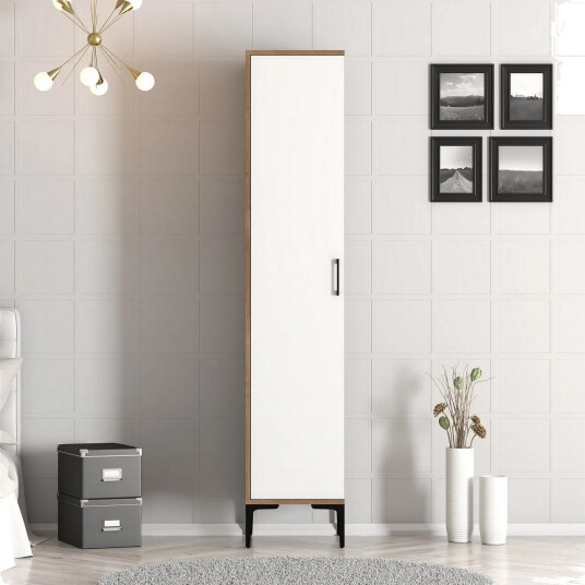 Kumsal Garderobe 40 cm - Valnøtt/Hvit
