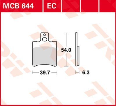 Bremseklosser TRW MCB644EC