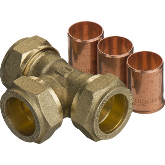 FIX-PRO T-RØR 22MM TIL KOBBERRØR
