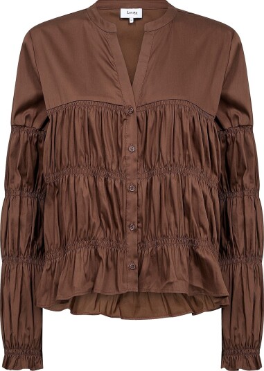 Levete Room Skjorte Lr Isla Solid 146 Brun Levete Room Skjorte Lr Isla Solid 146 Brun